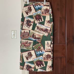 Vintage Match Jeanswear western wrap skirt, s/m